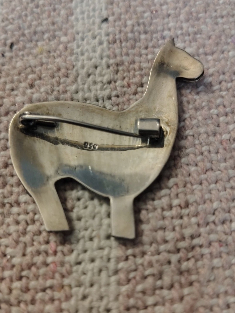 Vintage 950 Silver Llama Brooch Pin 2” - Picture 2 of 3